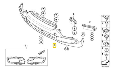 Defensa Delantera Bmw X5 2007-2008-2009 C/hoyo P/sens