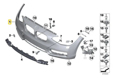 Facia Defensa Bmw Serie 1 F20 2013-2015