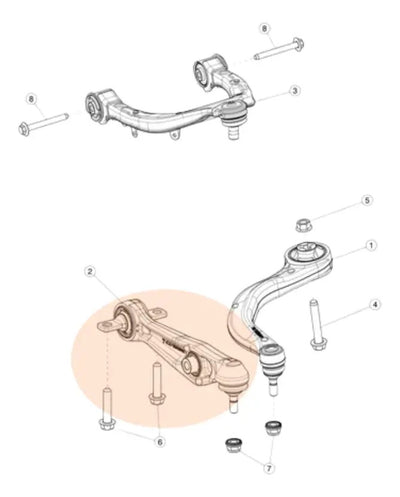 Brazo Control Inferior Delantero Tesla 3 2019 Al 2025