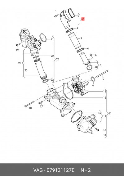 Adaptador De Bomba Agua Audi A6 A7 A8