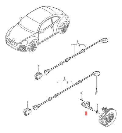 Sensor Abs Trasero Jetta, Beetle, Golf, Passat, Tiguan
