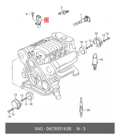 Sensor Árbol Levas Audi A3 Tt S4 Jetta Golf Passat