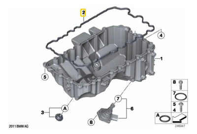 Junta Empaque Carter De Motor Bmw Serie 3 F30 11 Al 15