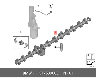 Árbol Leva Excéntrico Valvetronic Motor Bmw 135i 235i 335i