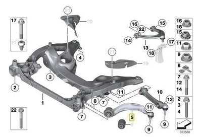 Brazo Inferior Curvo Bmw 520 528 640 650 2011-2016 Izq