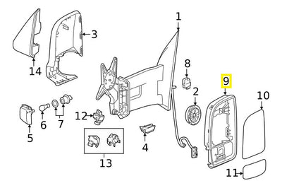 Marco Espejo Lateral Sprinter W907 W910 2018 Al 2023 2.0l