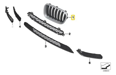 Parrilla Delantera Para Bmw F25 X3 2011 Al 2017