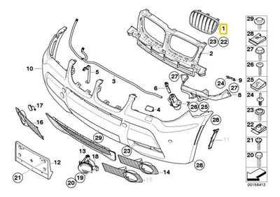 Parrilla Delantera Bmw X3 2004 Al 2010 E83