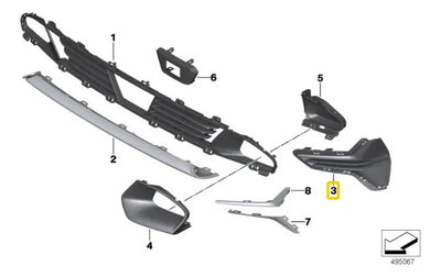 Parrilla Lateral Delantera Bmw G20 320i 330i 340 2019-2024