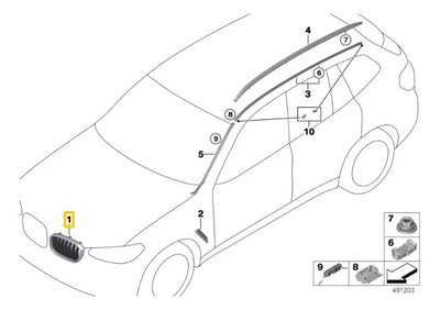 Parrilla Delantera Bmw G01 X3 2018 Al 2024