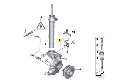 Amortiguador De Suspension Delantero Bmw 335i 2011