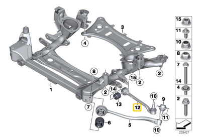Brazo Recto Inferior Delantero Bmw X3 X4 2011 Al 2018