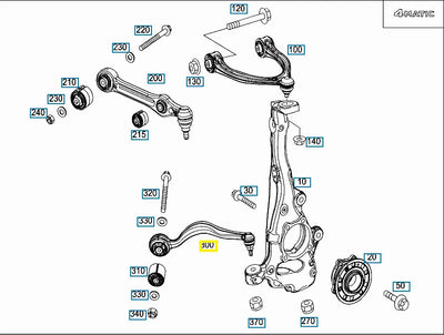 Brazo Inferior Delantera Mercedes C180 Glc300 C200 Glc250