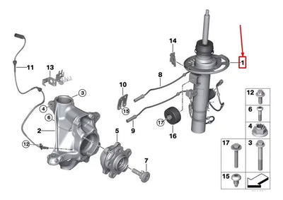 Amortiguador C/sensor Delantero Bmw X4 M40i G02 2020-2023