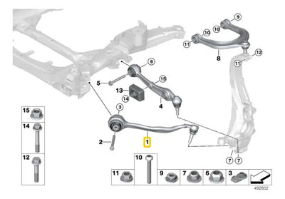 Brazo Curvo Delantero Bmw X5 X6 3.0l L6, 4l V8 17-19