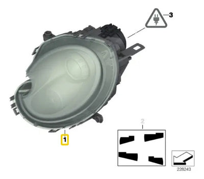 Faro Mini Cooper S 2007 2008 2009 2010 2011 2012 2013 Piloto