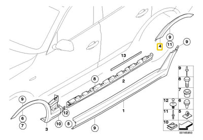 Cantonera Salpicadera Trasera Bmw E83 X3 2004 Al 2010