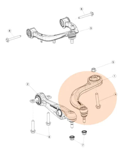 Brazo Control Delante Inf Post Der Para Tesla 3 17-24