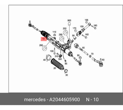 Caja De Direccion Hidraulica Mercedes C180 C200 C250