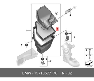 Filtro Aire Bmw X5 X6 X7 Del 2019 Al 2025