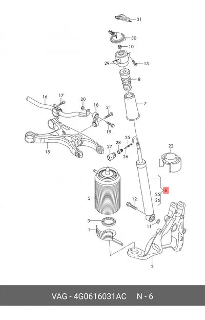 Par Amortiguadores Sensor Suspen Trase Audi A6 A7 2011-2018