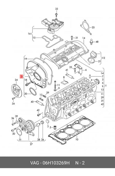 Tapa Cadena Distribución Vw Audi A3 A4 A5 A6 Q3 06h103269h