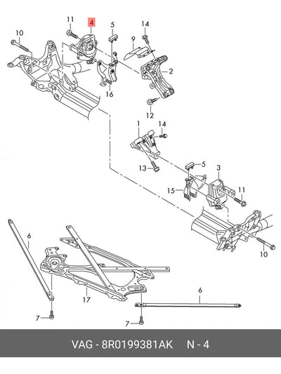 Soporte Motor Audi A5 07-17, A4 07-16, Q5 08-18