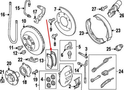 Balatas Freno Trasero Porsche Cayenne Vw Touareg