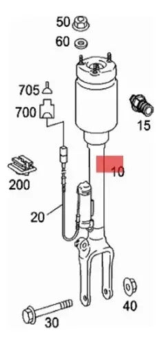 Bolsa Aire Suspension Delante Mercedes Benz Gl450 07-12 U16