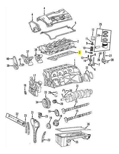 Junta De Cabeza De Motor Mercedes Benz Slk230 C230 C200