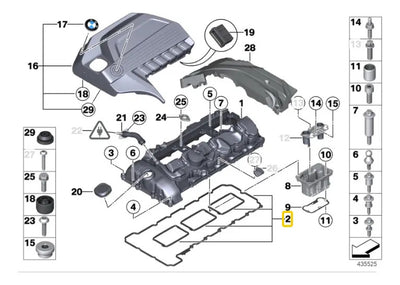 Junta Tapa Punterias Bmw 135i 235 335 435 535 740 X3 X5 X6