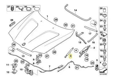 Resorte Gas Cofre Bmw X3 04-10 C58
