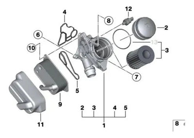 Enfriador Aceite Motor Y Junta Bmw 125i 220i 320i 325i