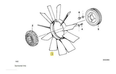 Aspas De Ventilador Mecanico Bmw 328i 528i Z3 2.0