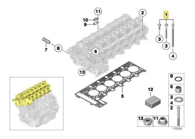 Juego Tornillos De Cabeza Bmw Bmw 325ci M Sport 2010-2012