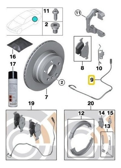 Sensor De Balatas Traseras Bmw X1 2010 Al 2015 .