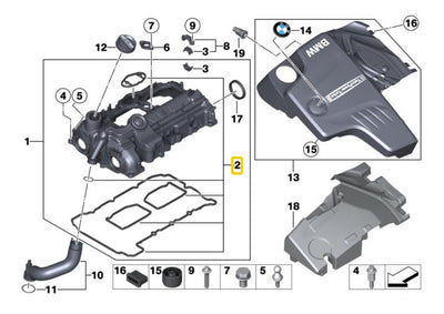 Junta Tapa Punteria Bmw 125 325 X5 X1 X3 X4 Z4 220 528 428