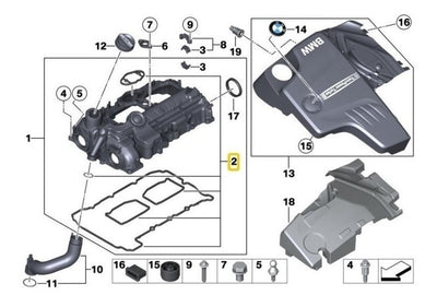 Junta Tapa Punterias Bmw 328i 320 520 420 125 325 X5 X1 X3