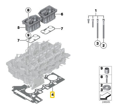 Junta Cabeza Motor Bmw 125i 325 X5 X1 X3 X4 Z4 220 528 428