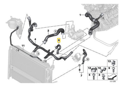Manguera De Agua De Radiador Bmw 120i 2005 Al 2012