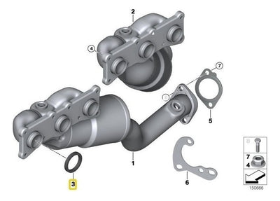 Junta Empaque Liga Escape Bmw 125 325 X5 X3 Z4 528 330 525