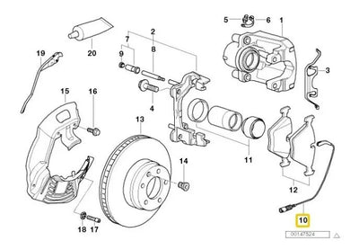 Sensor De Balatas Delanteras Bmw 525i 530i 528i 540i M5 .