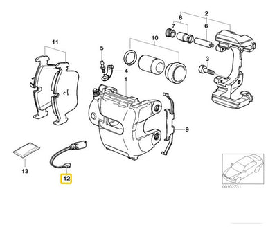 Sensor De Balatas Delanteras Bmw Z4 2003 - 2009