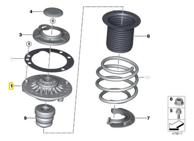 Base Amortiguador Delantero Bmw X1 Mini Cooper Clubman F60