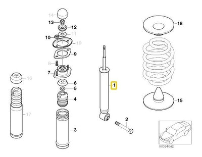 Amortiguador Suspension Trasera Bmw 325ci 2002
