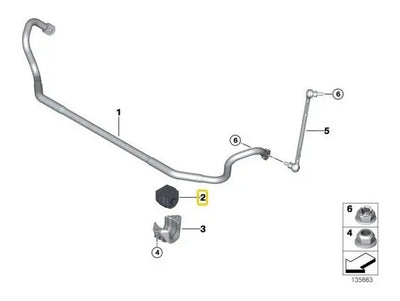 Hule Buje Goma Barra Estabilizadora Bmw 325 328 330 335 E90