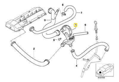 Valvula Pcv Ventilacion Carter Bmw Serie 5 525i 2.5 01/03
