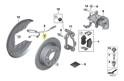 Disco Freno Tra 259mm Mini Cooper F55 F56 F57 2013-2022
