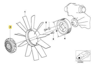 Fan Clutch Bmw X5 745 740 750 745li 760li 750li 2001-2009 .