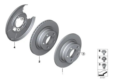 Disco Frenos Traseros Bmw 325 328i 320 330 323 M3 2001-2006